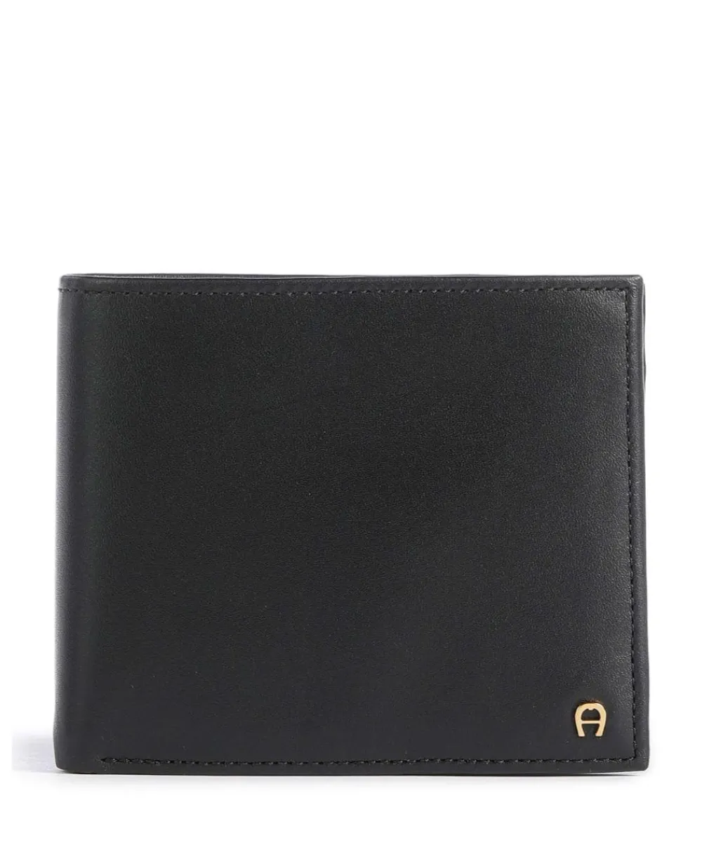 AIGNER Basics Wallet fine grain cow leather black Online
