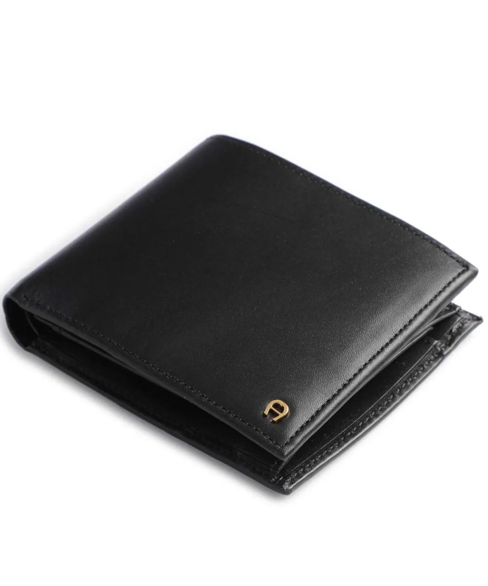 AIGNER Basics Wallet fine grain cow leather black Online