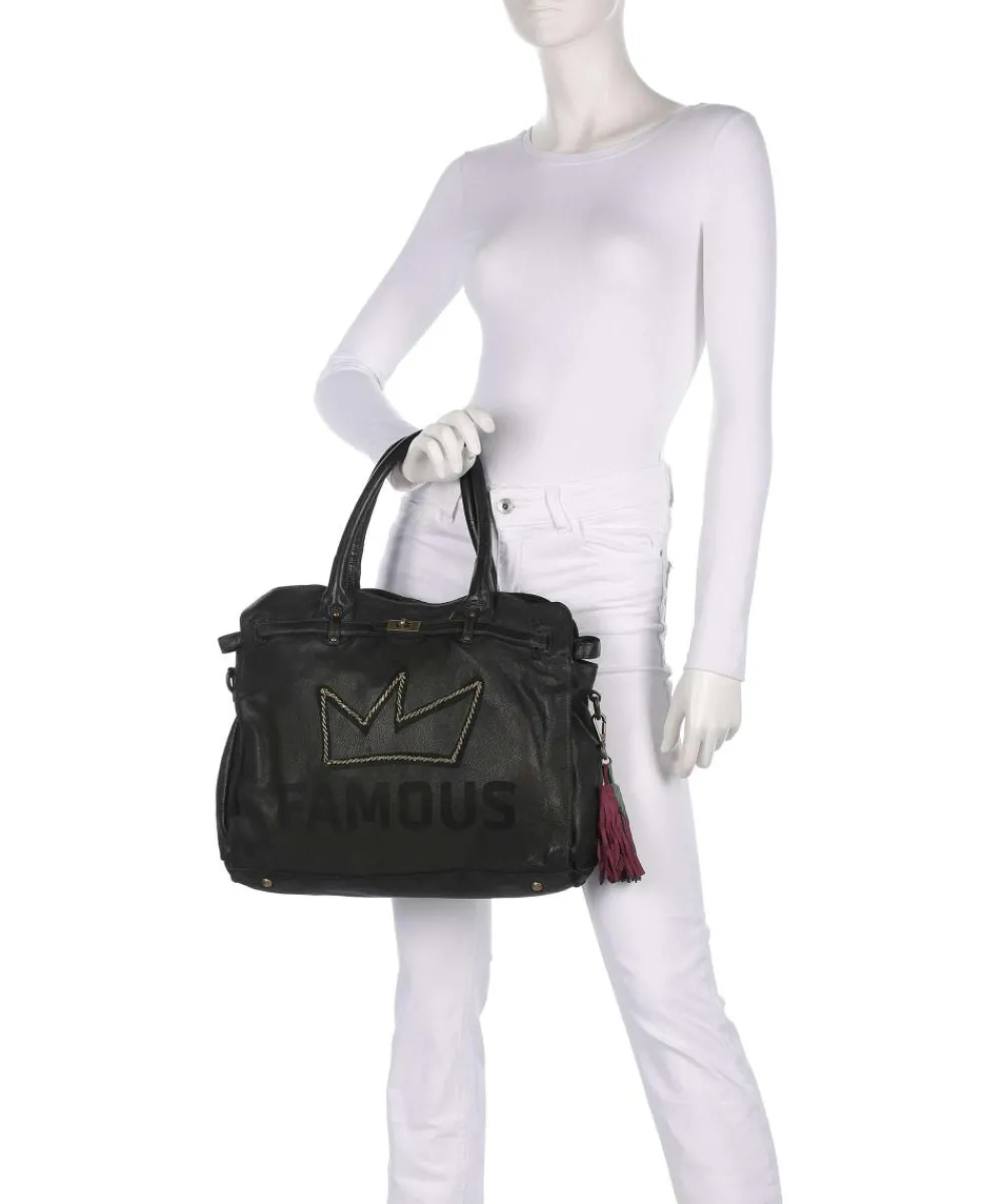 Beethovenplatz 1 Handbag grained cow leather Tote Bags|Handbags
