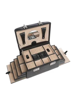 Windrose Beluga Jewelry box imitation leather black Hot