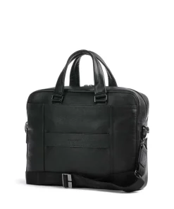 Square Briefcase 15″ fine grain cow leather Business- & Laptop Bags