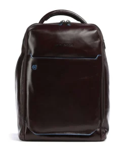 Best Blue Square Backpack 15″ fine grain cow leather Laptop Backpacks|Daypacks