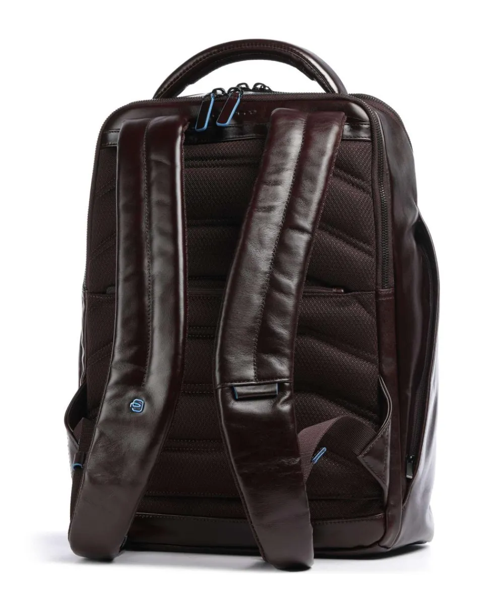 Best Blue Square Backpack 15″ fine grain cow leather Laptop Backpacks|Daypacks
