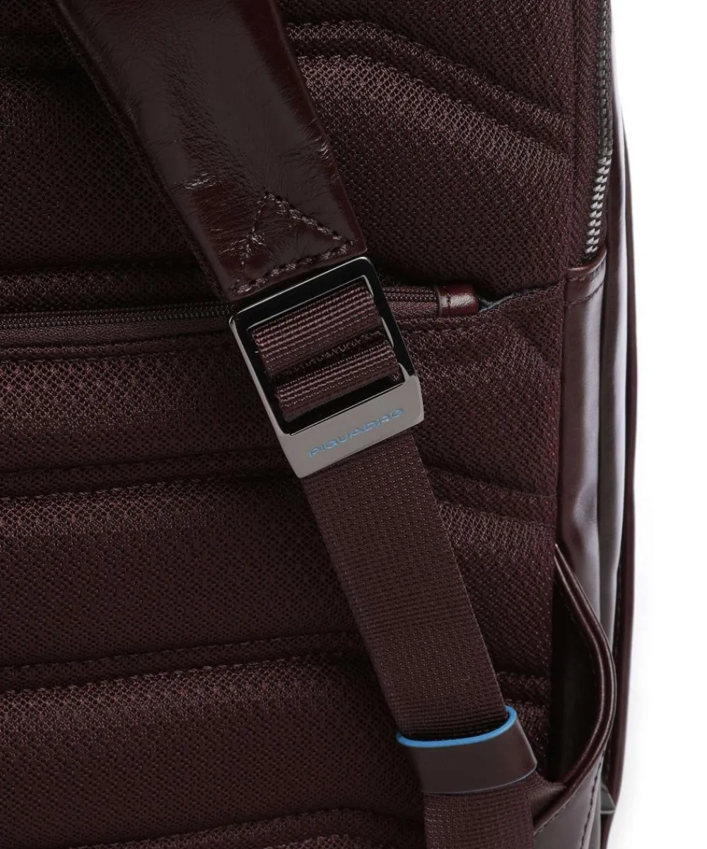 Best Blue Square Backpack 15″ fine grain cow leather Laptop Backpacks|Daypacks