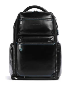 Best Blue Square Backpack 15″ fine grain cow leather Laptop Backpacks|Daypacks