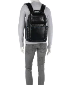 Best Blue Square Backpack 15″ fine grain cow leather Laptop Backpacks|Daypacks