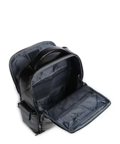 Best Blue Square Backpack 15″ fine grain cow leather Laptop Backpacks|Daypacks