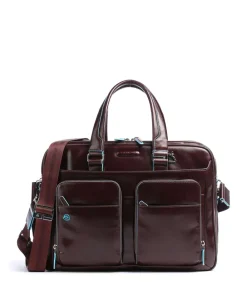Blue Square Briefcase 16″ leather Business- & Laptop Bags