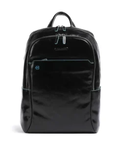 Best Blue Square Laptop backpack 13″ grained cow leather Laptop Backpacks