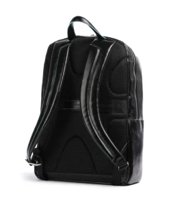 Best Blue Square Laptop backpack 13″ grained cow leather Laptop Backpacks