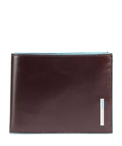 Discount Blue Square RFID Wallet leather Wallets