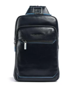 Piquadro Blue Square Sling bag fine grain cow leather navy Online