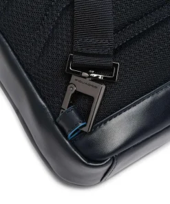 Piquadro Blue Square Sling bag fine grain cow leather navy Online
