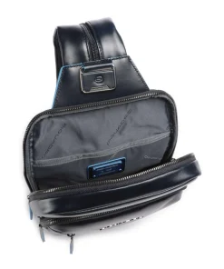 Piquadro Blue Square Sling bag fine grain cow leather navy Online
