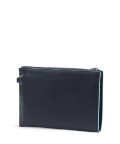 Sale Blue Square Wristlet fine grain leather Wristlets