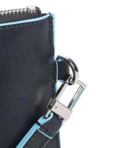 Sale Blue Square Wristlet fine grain leather Wristlets