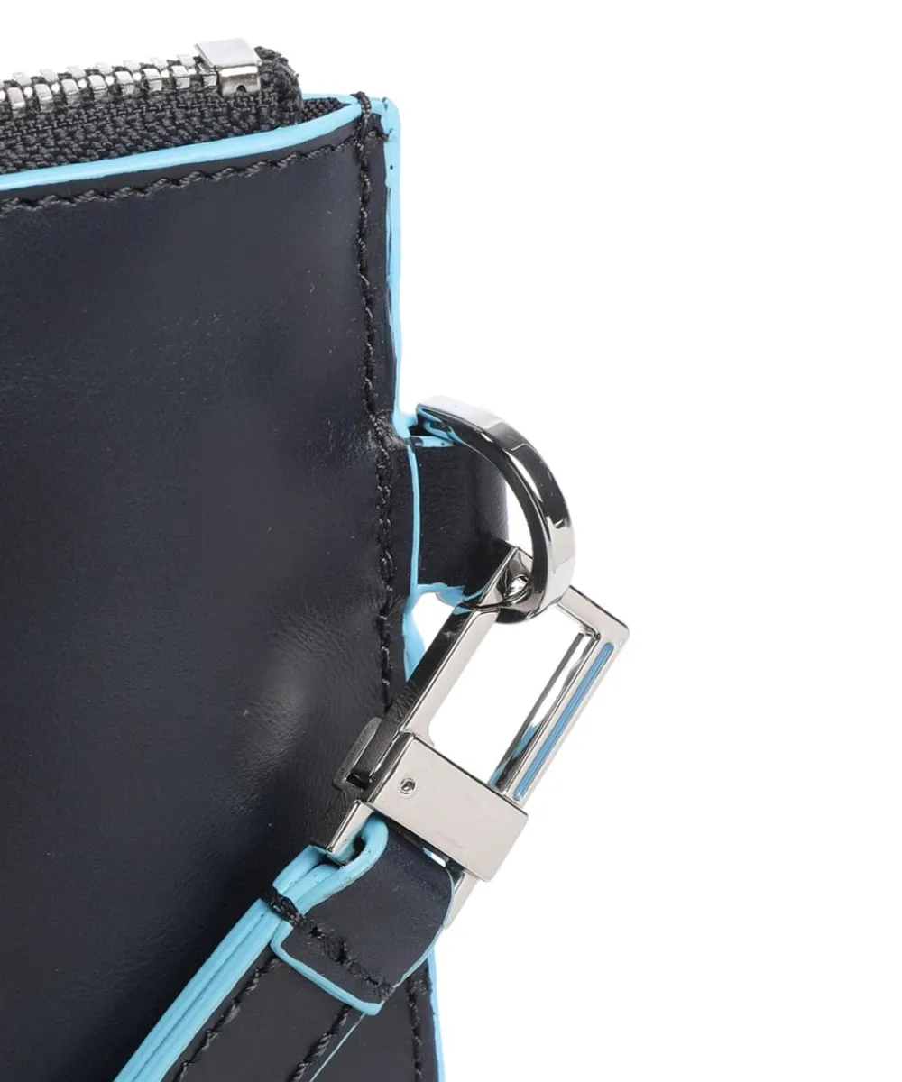 Sale Blue Square Wristlet fine grain leather Wristlets