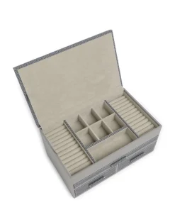 Windrose Calma Jewelry box wood, fabric grey Hot