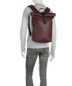 Zwei Cargo CAR200 Rolltop backpack 14″ imitation leather bordeaux red New