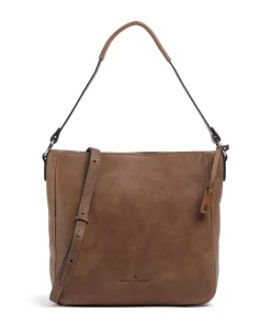 Castelijn & Beerens Carisma Hobo bag grained cow leather brown