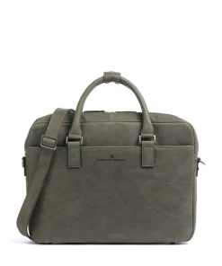 Castelijn & Beerens Carisma RFID Briefcase 15″ brushed cow leather dark green Hot