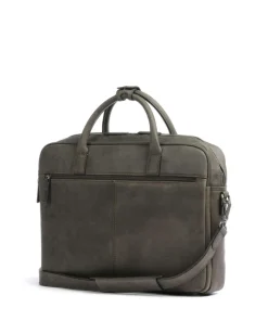 Castelijn & Beerens Carisma RFID Briefcase 15″ brushed cow leather dark green Hot