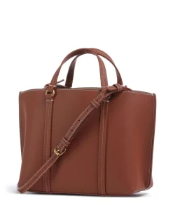 Pinko Carrie Classic Handbag grained leather red brown Clearance