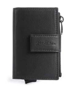 Strellson Carter c-four e-cage RFID Credit card holder fine grain cow leather black Hot
