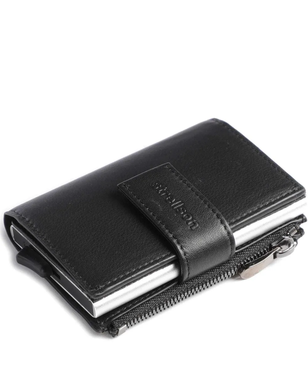 Strellson Carter c-four e-cage RFID Credit card holder fine grain cow leather black Hot