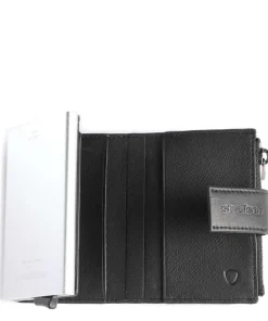 Strellson Carter c-four e-cage RFID Credit card holder fine grain cow leather black Hot