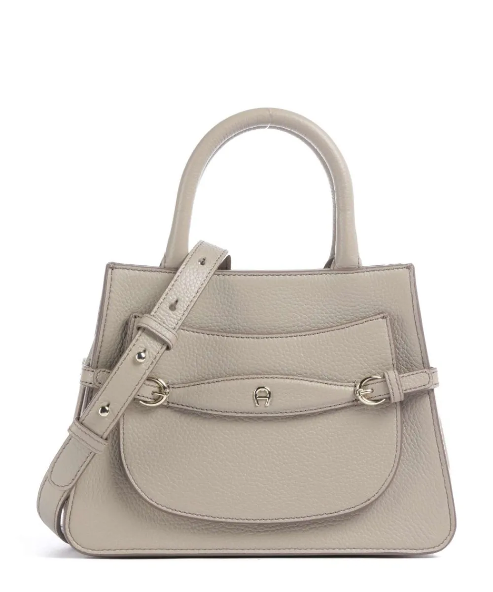 AIGNER Cavallo M Handbag grained cow leather beige Best