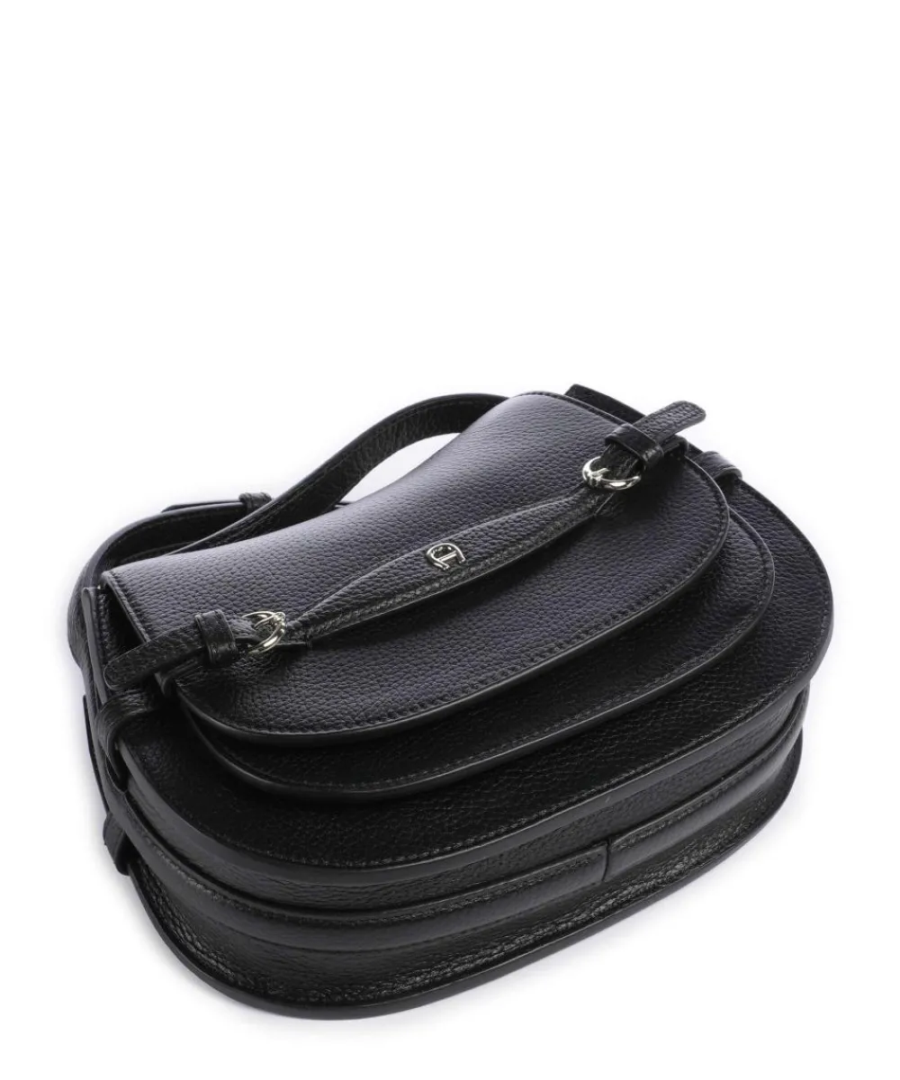 AIGNER Cavallo S Crossbody bag grained cow leather black Hot
