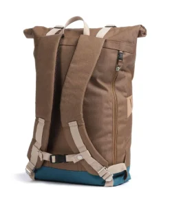 Doughnut Christopher Rolltop backpack 15″ polyester blue/brown