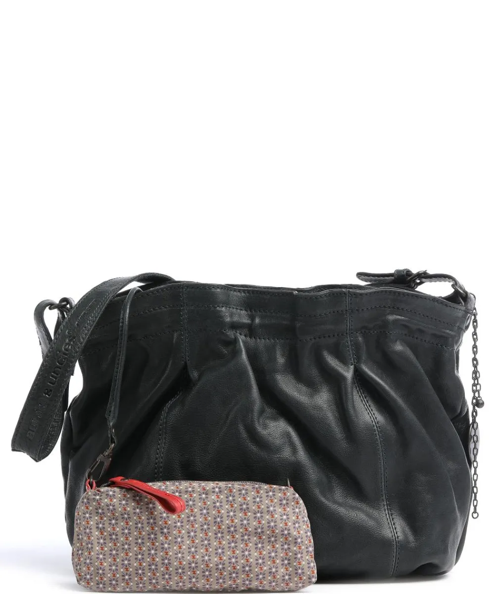 Aunts & Uncles Coffee Klatsch Hannah Shoulder bag grained leather dark green Sale