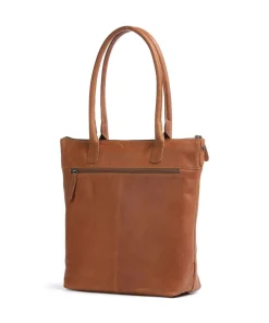 The Chesterfield Brand Cow Wax Pull Up Altona Tote bag 14″ fine grain leather cognac Sale