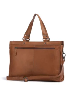 The Chesterfield Brand Cow Wax Pull Up Manly Tote bag 15″ cow leather cognac Discount