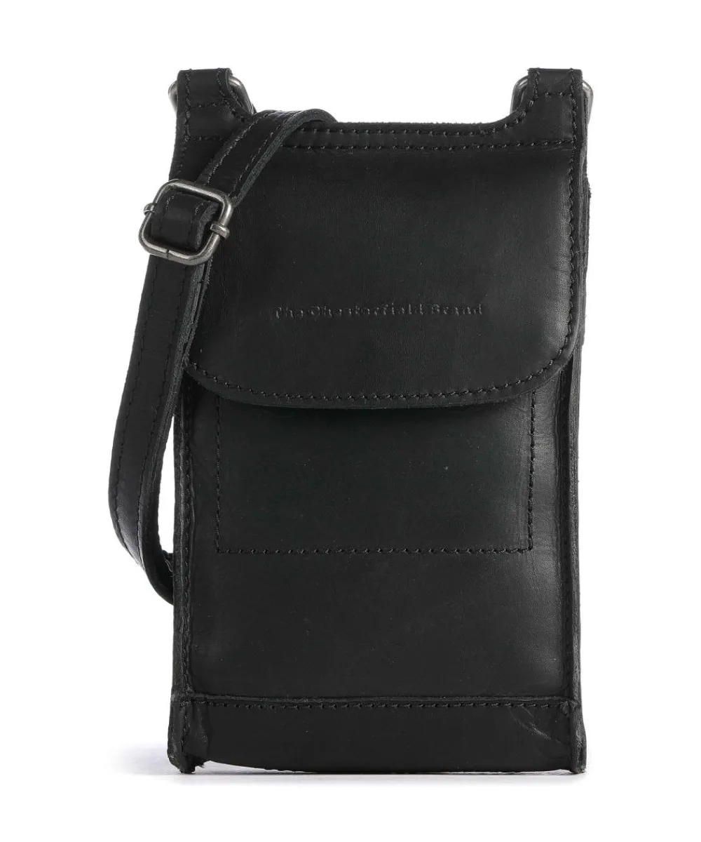 The Chesterfield Brand Cow Wax Pull Up Nebra Phone bag pull-up cow leather black Best