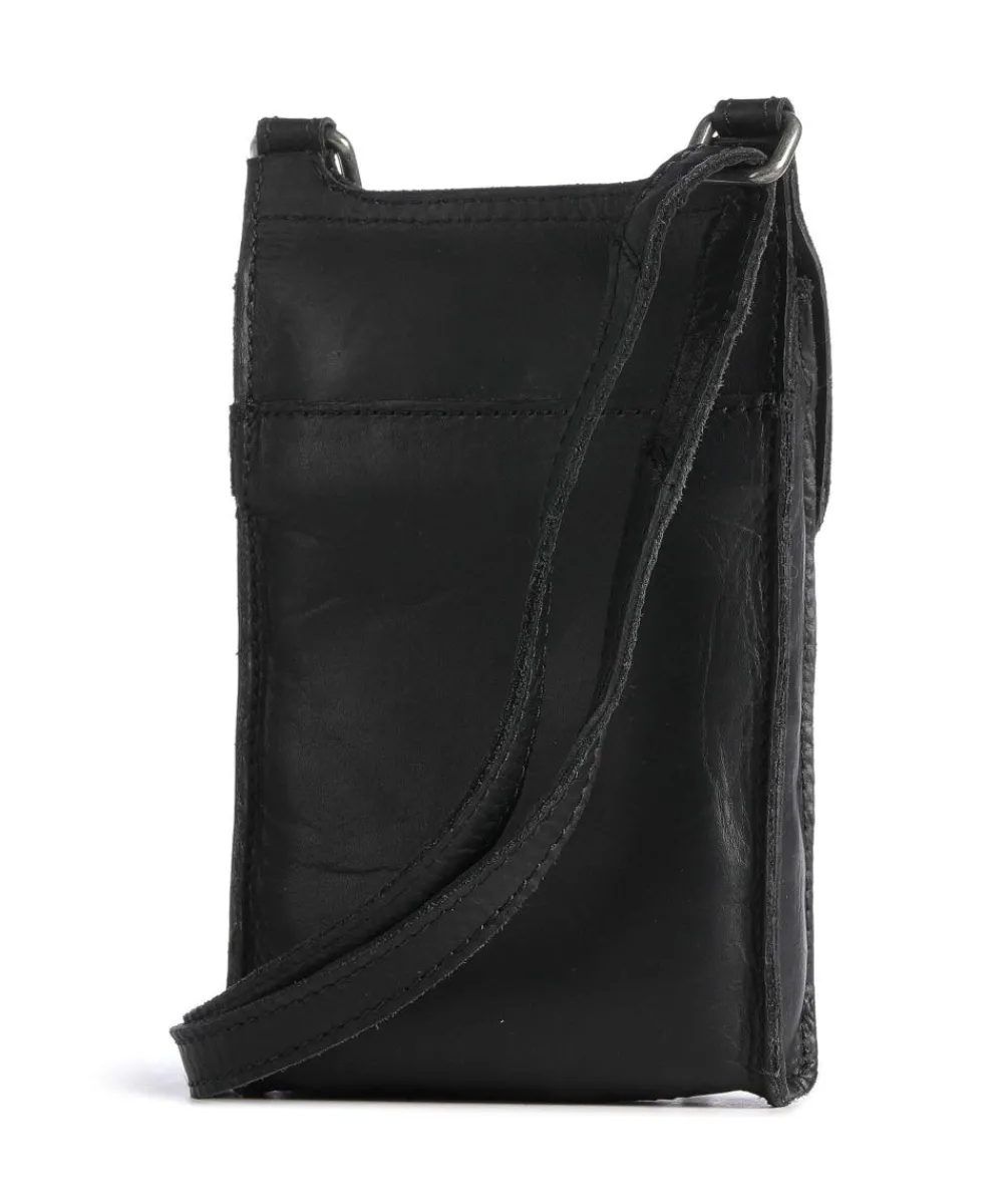 The Chesterfield Brand Cow Wax Pull Up Nebra Phone bag pull-up cow leather black Best