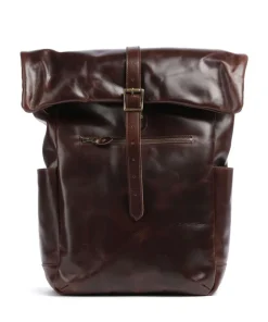 Buckle & Seam Crazy Horse Norman Rolltop backpack 13″ cow leather brown Discount