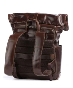 Buckle & Seam Crazy Horse Norman Rolltop backpack 13″ cow leather brown Discount