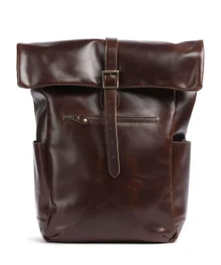 Buckle & Seam Crazy Horse Norman Rolltop backpack 13″ cow leather brown