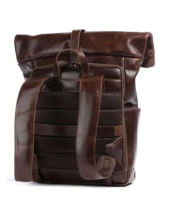 Buckle & Seam Crazy Horse Norman Rolltop backpack 13″ cow leather brown
