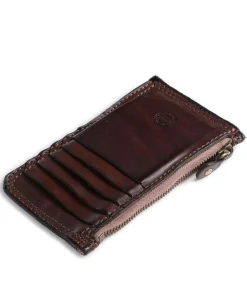 Campomaggi Credit card holder grained cow leather dark brown