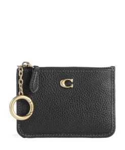 Coach Credit card holder grained leather black Best