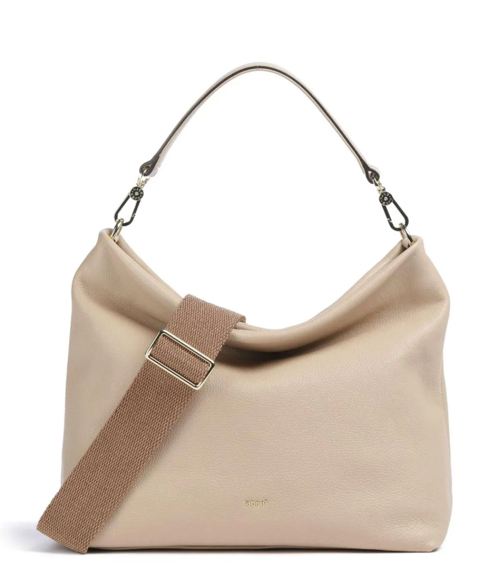 Abro Dalia Kaia Hobo bag grained cow leather beige Hot