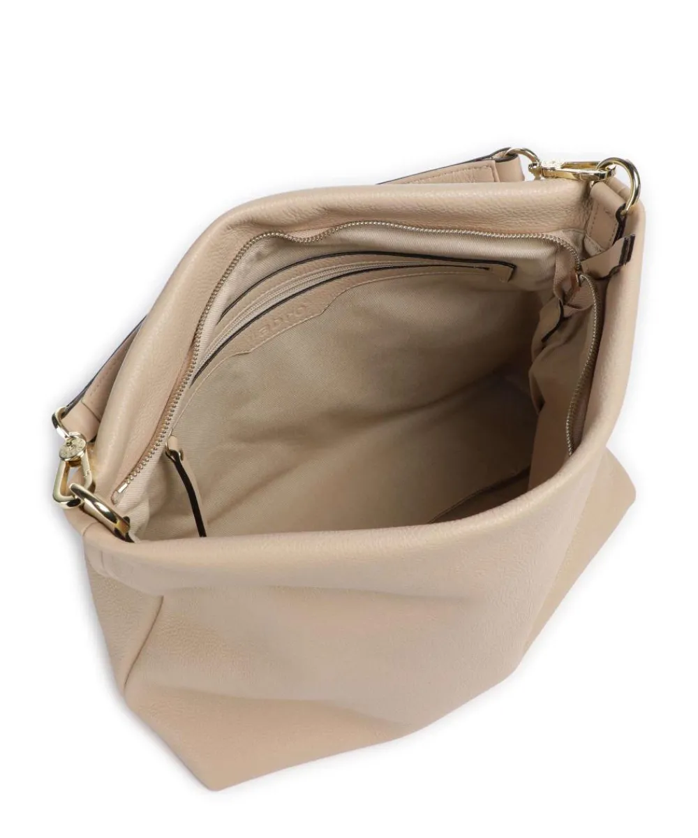 Abro Dalia Kaia Hobo bag grained cow leather beige Hot