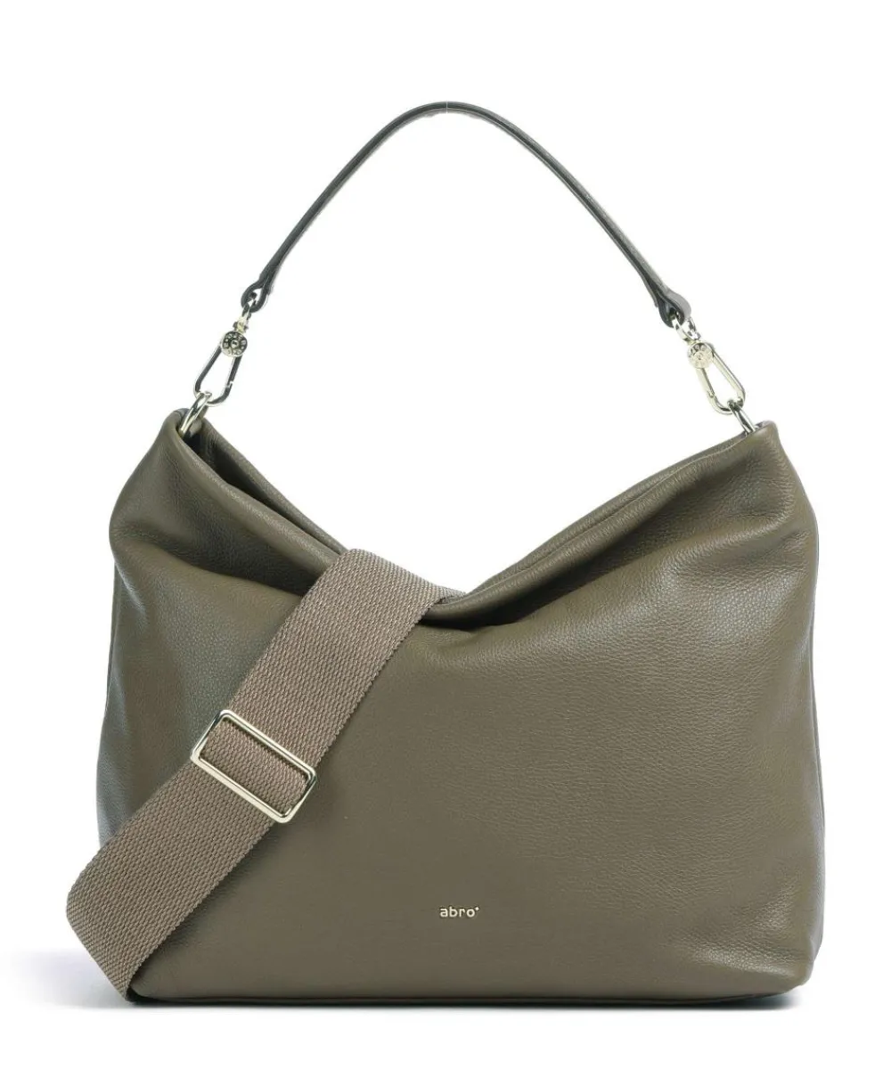 Abro Dalia Kaia Hobo bag grained leather olive-green Clearance