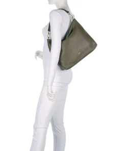Abro Dalia Kaia Hobo bag grained leather olive-green Clearance