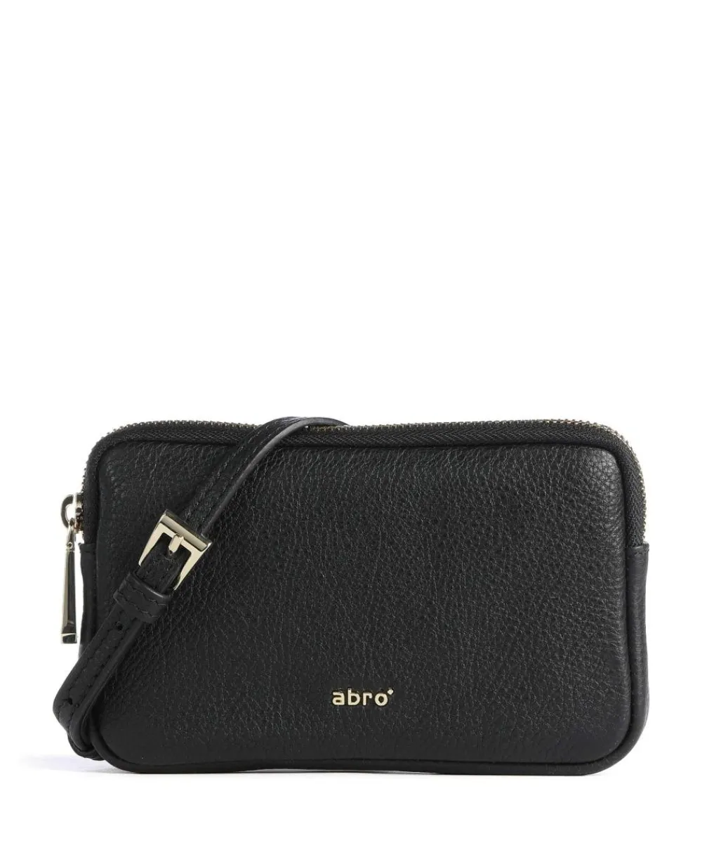 Abro Dalia Kira Phone bag grained cow leather black New