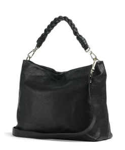 Abro Dalia Soley Hobo bag grained leather black Outlet
